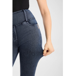 Leggings de equitación Horze Emery western para mujer, corte bootcut, efecto denim Mezclilla azul