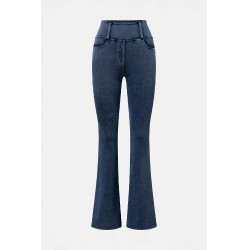 Leggings de equitación Horze Emery western para mujer, corte bootcut, efecto denim Mezclilla azul
