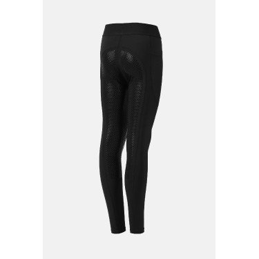 Legging de equitación Horze Maia Young Rider con asiento completo Negro