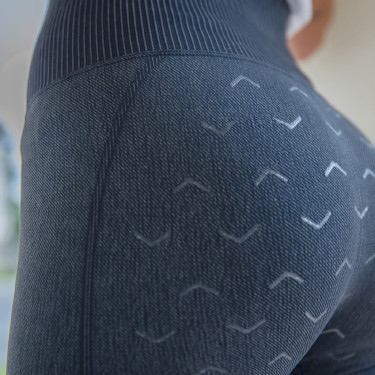 Mallas de Equitación sin Costuras y Apariencia Vaquera con Asiento Completo de Silicona para Mujer Vanessa Denim Azul Mallas de Equitación sin Costuras y Apariencia Vaquera con Asiento Completo de Silicona para Mujer Vanessa Denim Azul