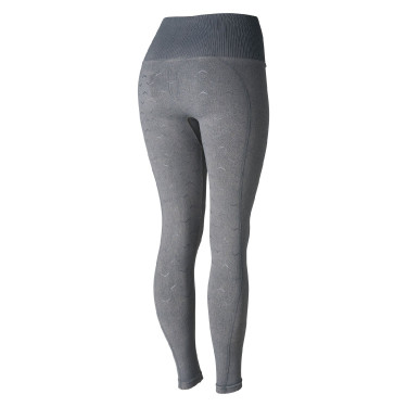 Mallas de Equitación sin Costuras y Apariencia Vaquera con Asiento Completo de Silicona para Mujer Vanessa Gris