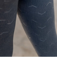 Mallas de Equitación sin Costuras y Apariencia Vaquera con Asiento Completo de Silicona para Mujer Vanessa Denim Azul