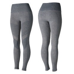 Mallas de Equitación sin Costuras y Apariencia Vaquera con Asiento Completo de Silicona para Mujer Vanessa Gris