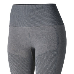 Mallas de Equitación sin Costuras y Apariencia Vaquera con Asiento Completo de Silicona para Mujer Vanessa Gris