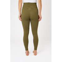 Leggings de equitación térmicos sin costuras Horze Melissa para mujer Verde abeto
