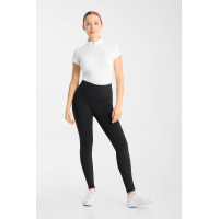Legging de equitación Horze Vilma para mujer con culera integral refrescante Negro