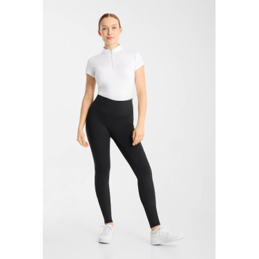 Legging de equitación Horze Vilma para mujer con culera integral refrescante Negro