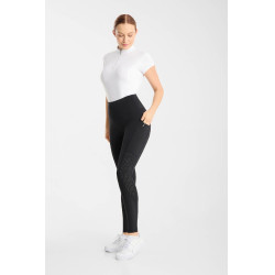 Legging de equitación Horze Vilma para mujer con culera integral refrescante Negro
