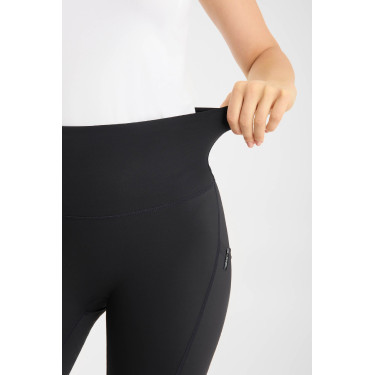 Legging de equitación Horze Vilma para mujer con culera integral refrescante Negro