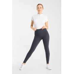 Legging de equitación Horze Vilma para mujer con culera integral refrescante Odisea marina Azul marino