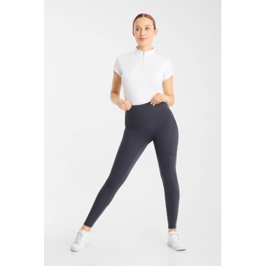 Legging de equitación Horze Vilma para mujer con culera integral refrescante Odisea marina Azul marino