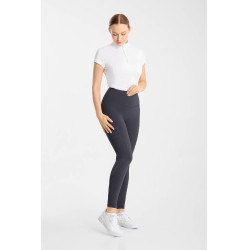 Legging de equitación Horze Vilma para mujer con culera integral refrescante Odisea marina Azul marino