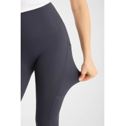 Legging de equitación Horze Vilma para mujer con culera integral refrescante Odisea marina Azul marino