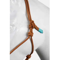 Cabezada de cuerda Horze con perlas decorativas