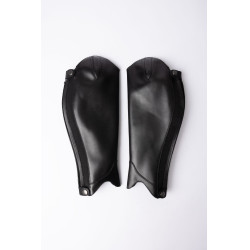 Mini-chaps B Vertigo elegantes de cuero Negro