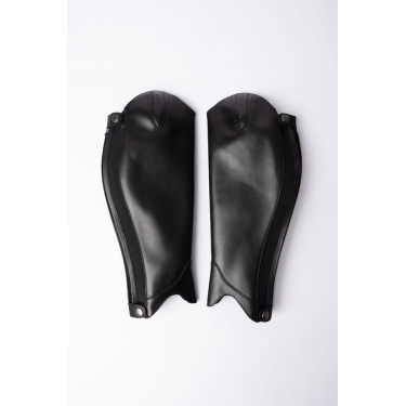Mini-chaps B Vertigo elegantes de cuero Negro