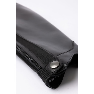 Mini-chaps B Vertigo elegantes de cuero Negro