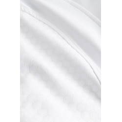 Pantalón de equitación Horze Matilda perforado mujer full grip Blanco / azul turquesa