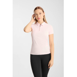Polo funcional Horze Willow para mujer de manga corta Rosa pálido