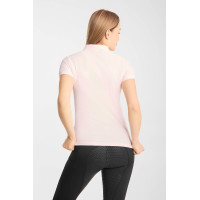 Polo funcional Horze Willow para mujer de manga corta Rosa pálido