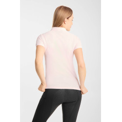 Polo funcional Horze Willow para mujer de manga corta Rosa pálido