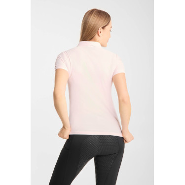 Polo funcional Horze Willow para mujer de manga corta Rosa pálido
