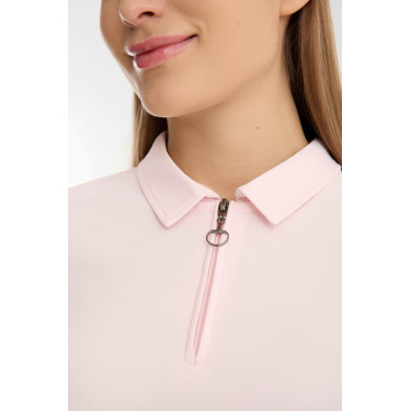 Polo funcional Horze Willow para mujer de manga corta Rosa pálido