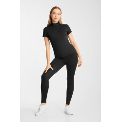 Camiseta de entrenamiento Horze Emmie para mujer de enfriamiento de manga corta Negro