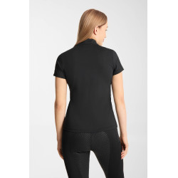 Camiseta de entrenamiento Horze Emmie para mujer de enfriamiento de manga corta Negro
