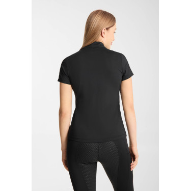 Camiseta de entrenamiento Horze Emmie para mujer de enfriamiento de manga corta Negro