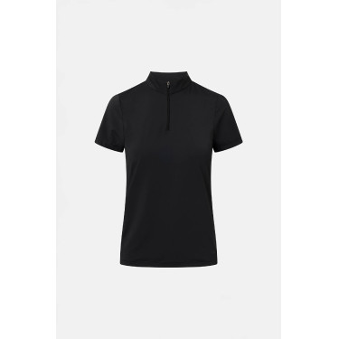 Camiseta de entrenamiento Horze Emmie para mujer de enfriamiento de manga corta Negro