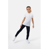Camiseta de entrenamiento Horze Mina Young Rider Blanco / azul turquesa