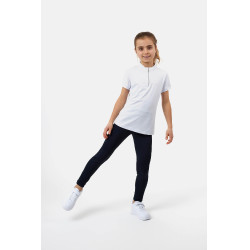 Camiseta de entrenamiento Horze Mina Young Rider Blanco / azul turquesa