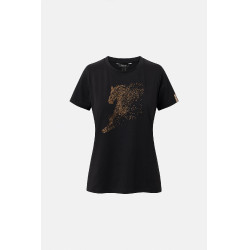 Camiseta Horze western Kathrin para mujer Negro