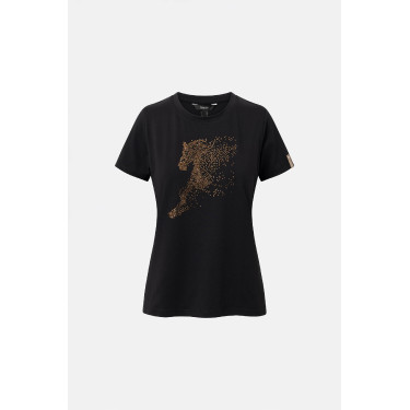 Camiseta Horze western Kathrin para mujer Negro