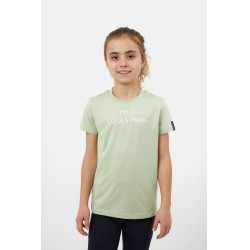 Camiseta Horze Wilda Young Rider de manga corta Verde celadón