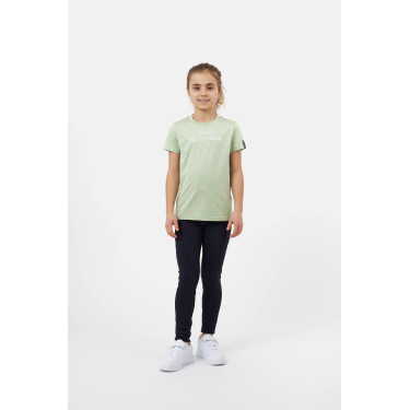 Camiseta Horze Wilda Young Rider de manga corta Verde celadón