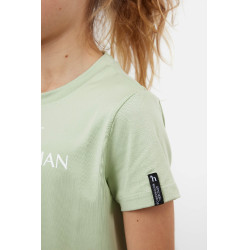 Camiseta Horze Wilda Young Rider de manga corta Verde celadón