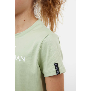 Camiseta Horze Wilda Young Rider de manga corta Verde celadón
