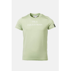 Camiseta Horze Wilda Young Rider de manga corta Verde celadón