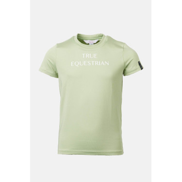 Camiseta Horze Wilda Young Rider de manga corta Verde celadón