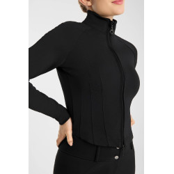 Chaqueta de entrenamiento perforada Horze Viveka para mujer Negro Chaqueta de entrenamiento perforada Horze Viveka para mujer Negro