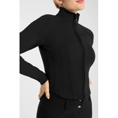 Chaqueta de entrenamiento perforada Horze Viveka para mujer Negro Chaqueta de entrenamiento perforada Horze Viveka para mujer Negro