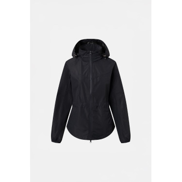 Chaqueta de equitación Horze Fiora ligera e impermeable para mujer Azul marino oscuro