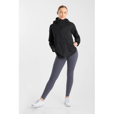 Chaqueta de equitación Horze Fiora ligera e impermeable para mujer Azul marino oscuro