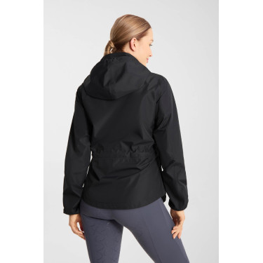 Chaqueta de equitación Horze Fiora ligera e impermeable para mujer Azul marino oscuro
