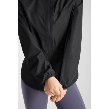 Chaqueta de equitación Horze Fiora ligera e impermeable para mujer Azul marino oscuro