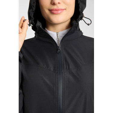 Chaqueta de equitación Horze Fiora ligera e impermeable para mujer Azul marino oscuro