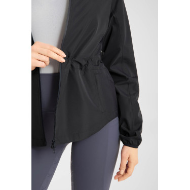 Chaqueta de equitación Horze Fiora ligera e impermeable para mujer Azul marino oscuro
