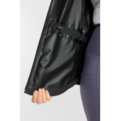 Chaqueta de equitación Horze Fiora ligera e impermeable para mujer Azul marino oscuro